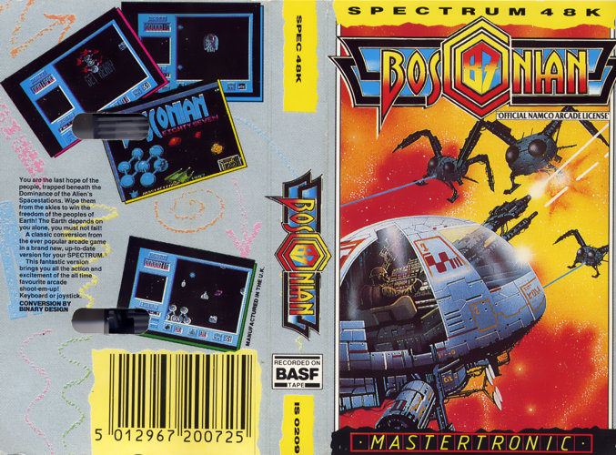 Bosconian box art for ZX Spectrum